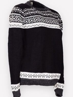 Artesania Fair Isle Nordic Sweater Alpaca Blend Made in Peru Size S